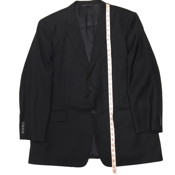 Loro Piana John Notdstrom 100% Wool Suit Jacket Blazer Black 46R - Picture 14 of 17